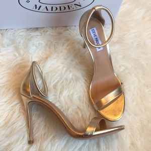 Steve Madden Soph gold high heel sandals